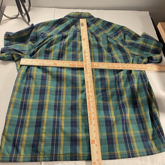 Alaskan Hardgear Duluth Button Up Shirt Short Sleeve Mens XL Green Plaid - Picture 3 of 10